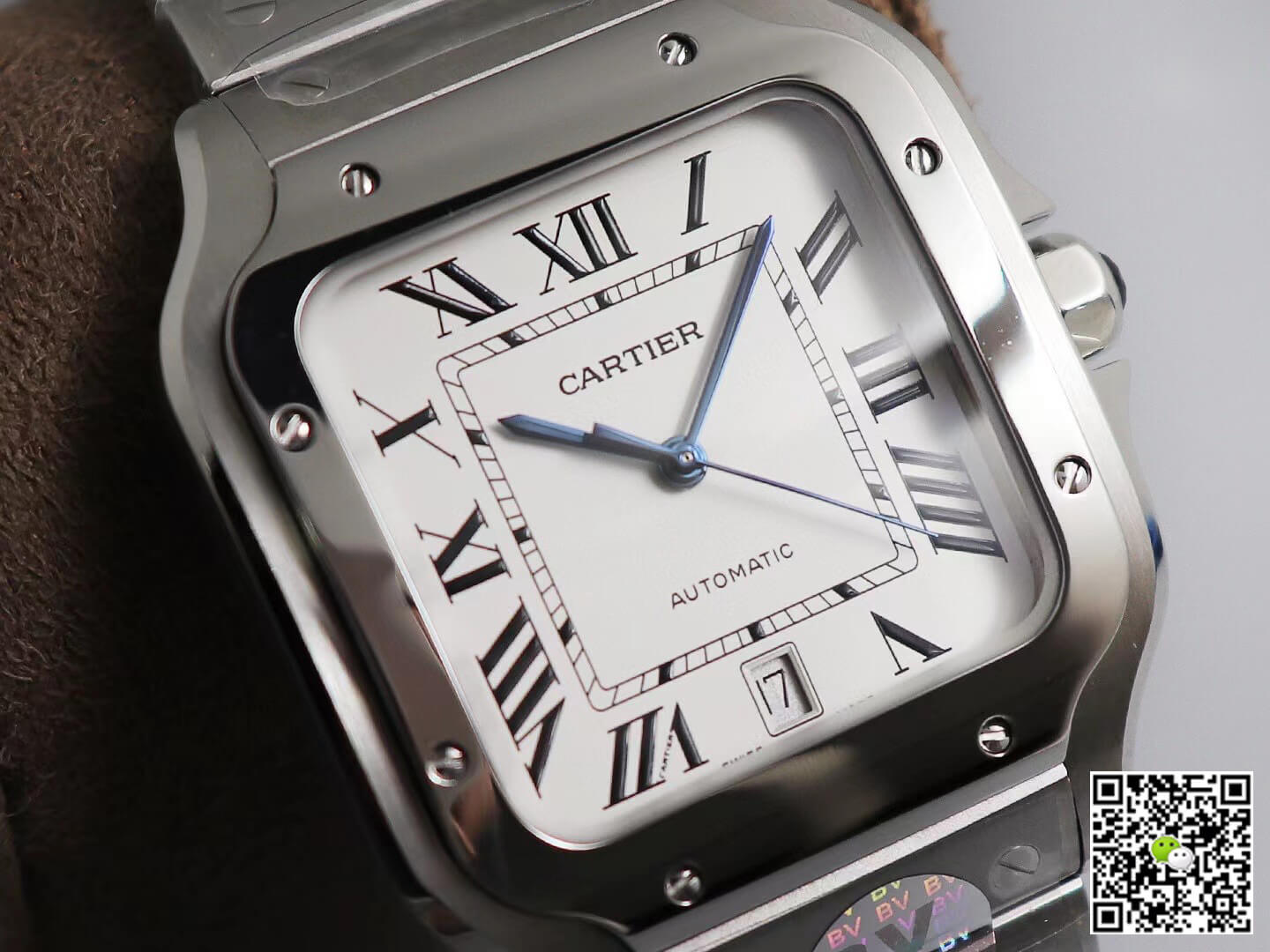 Cartier Santos WSSA0009 BV Factory White Dial