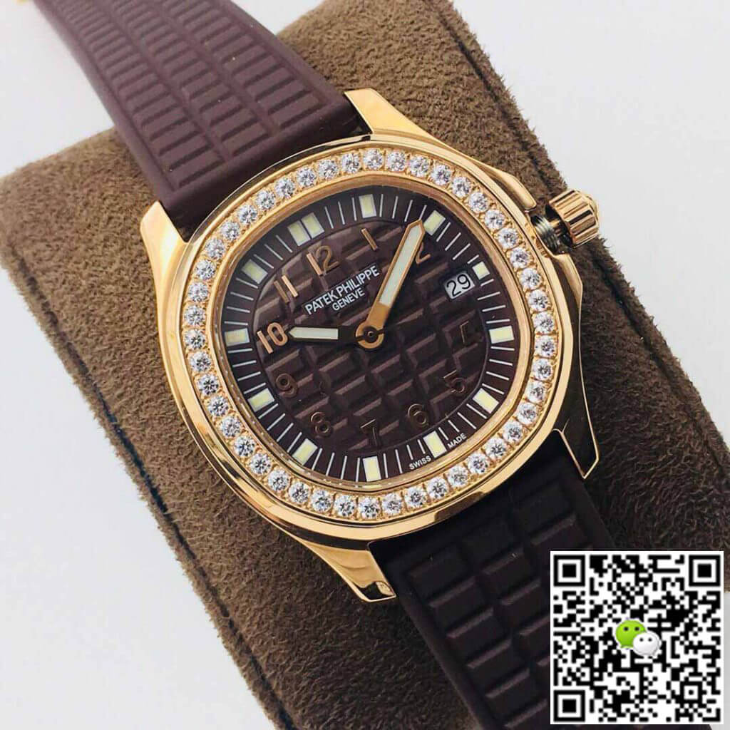 Patek Philippe Aquanaut 5067A Quartz Movement PPF Factory Rose Gold Brown Dial