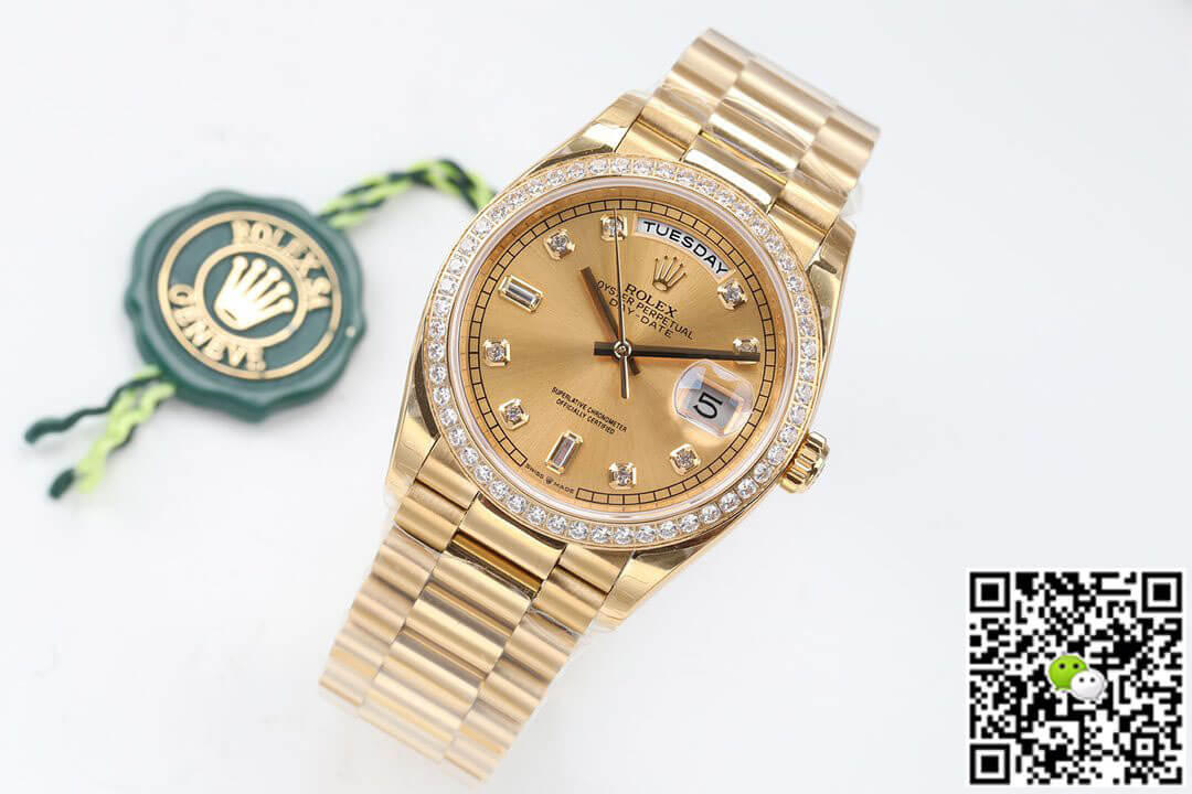Rolex Day Date M128348RBR-0008 EW Factory Yellow Gold