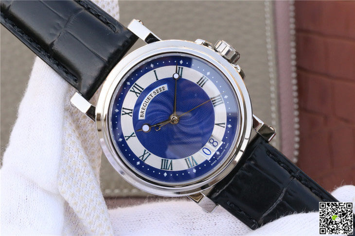 Breguet Marine 5817 Blue Dial Cowhide Strap