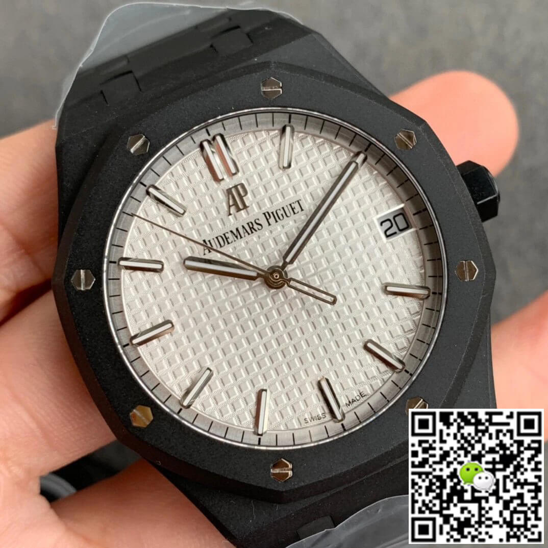 Audemars Piguet Royal Oak 15500 DLC Version ZF Factory Frosted White Dial