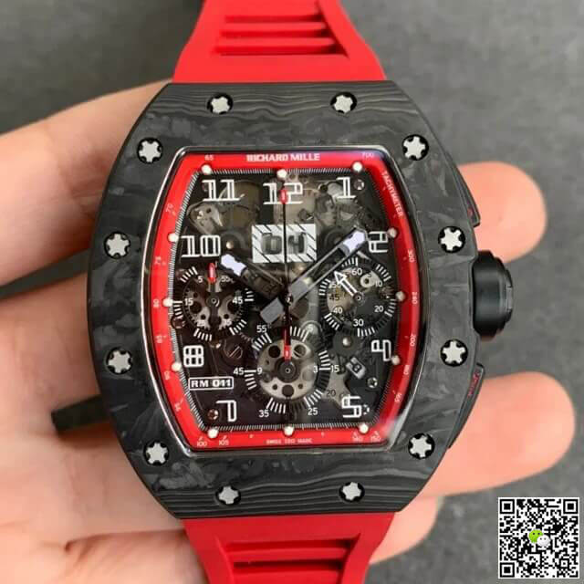 Richard Mille RM-011 KV Factory V2 Forged Carbon Case Rubber Strap