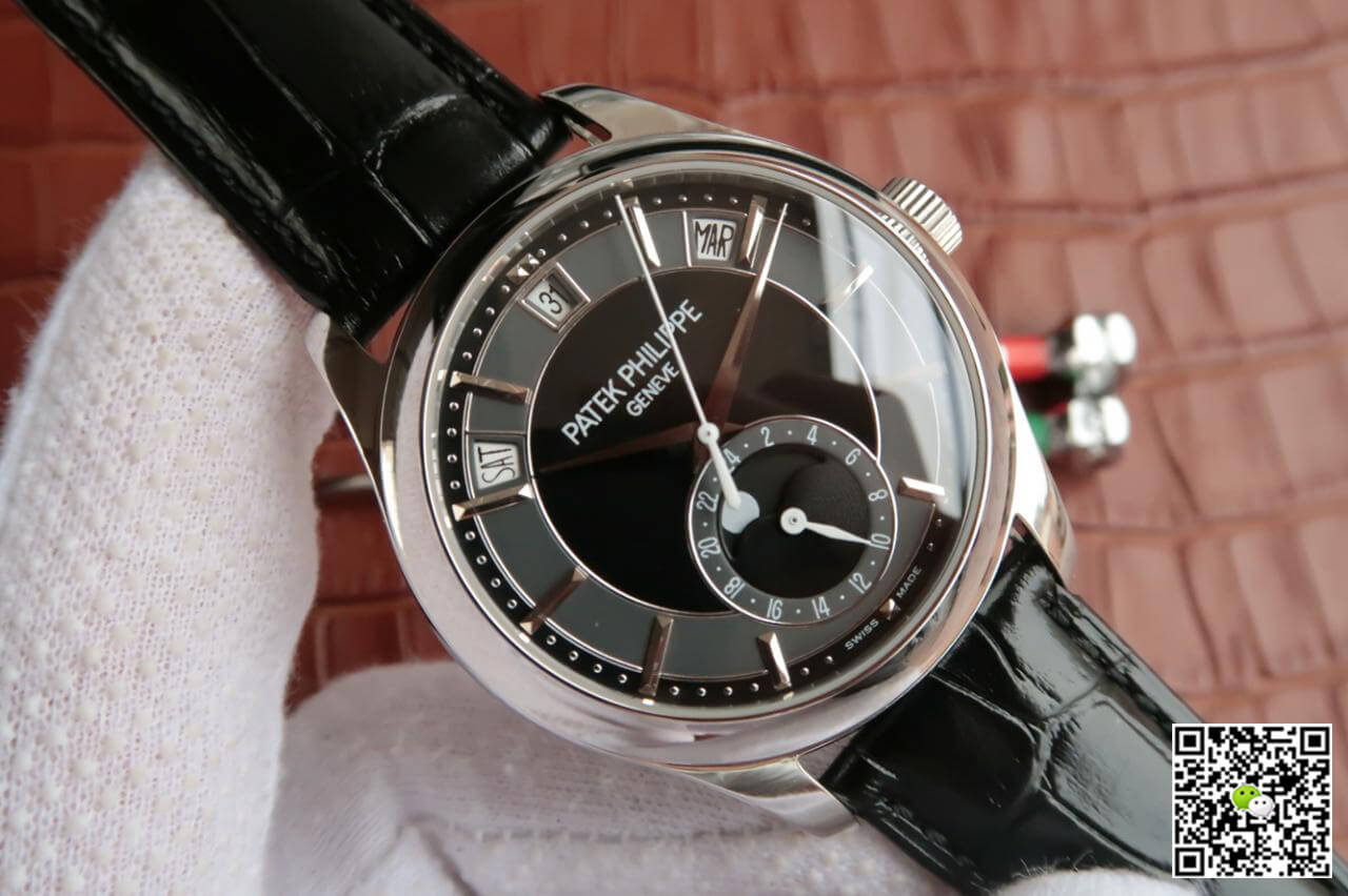 Patek Philippe Annual Calendar 5205R-001 KM Factory Black Dial Cowhide Strap