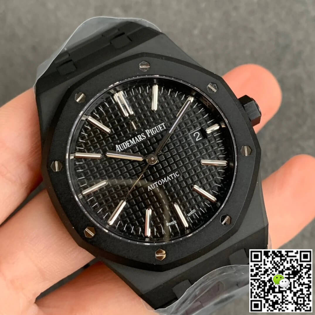 Audemars Piguet Royal Oak 15400 DLC Version ZF Factory Frosted Black Dial