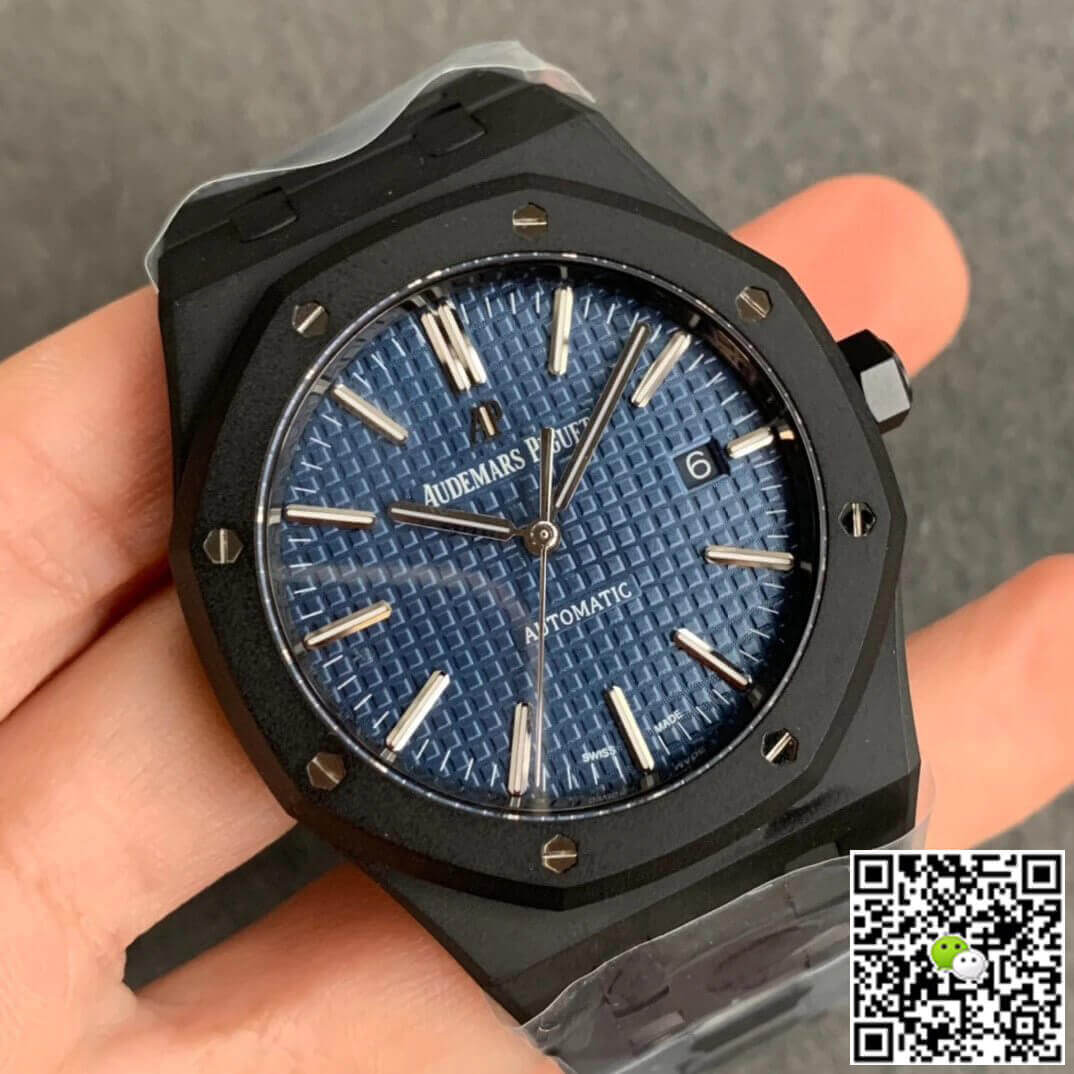 Audemars Piguet Royal Oak 15400 DLC Version ZF Factory Frosted Blue Dial