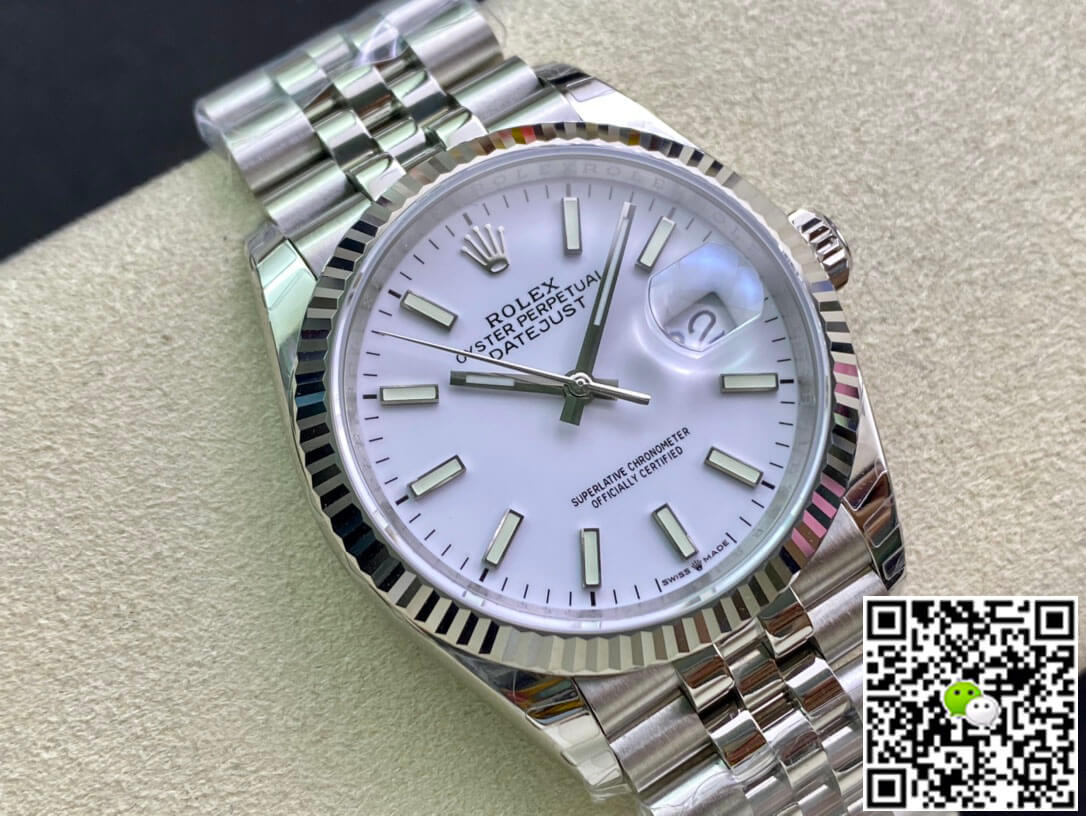 Rolex Datejust 36MM EW Factory Stainless Steel White Dial