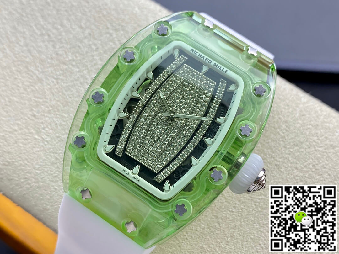 Richard Mille RM07-02 Pink Lady Sapphire RM Factory White Rubber Strap