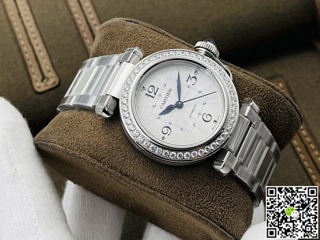 Cartier Pasha 35MM BV Factory Stainless Steel Diamond Bezel