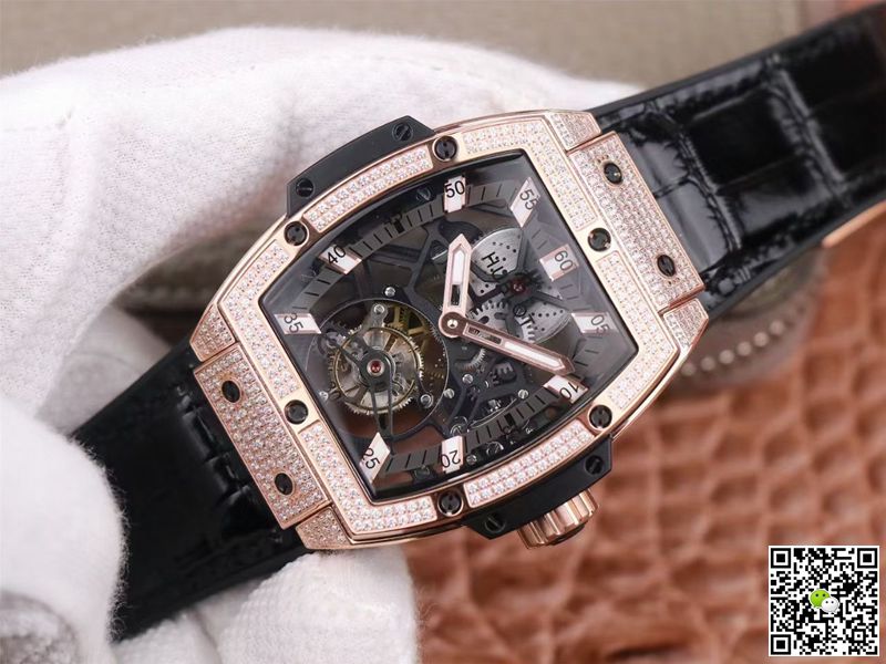 Hublot Masterpiece Tourbillon 906.OX.0123.VR.AES13 JB Factory Rose Gold Diamond