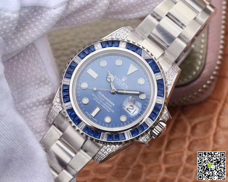 Rolex Submariner Date 116619LB Diamond Customized Edition GS Factory Blue Dial