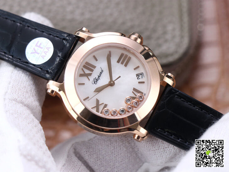 Chopard Happy Sport 278492 YF Factory White Dial Rose Gold