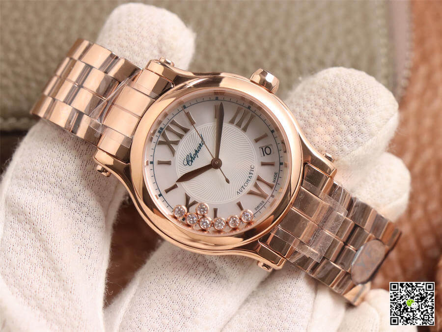 Chopard Happy Sport 274808-5002 YF Factory White Dial Rose Gold
