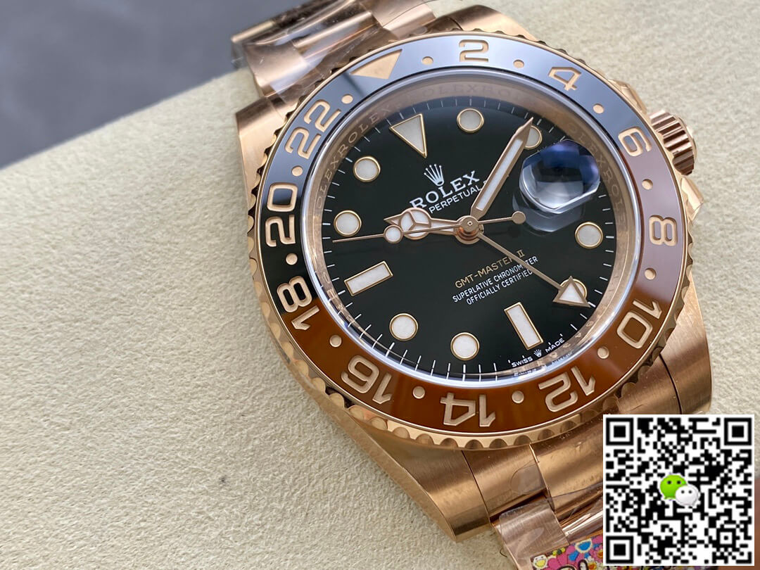 Rolex GMT Master II M126715CHNR-0001 Clean Factory Rose Gold