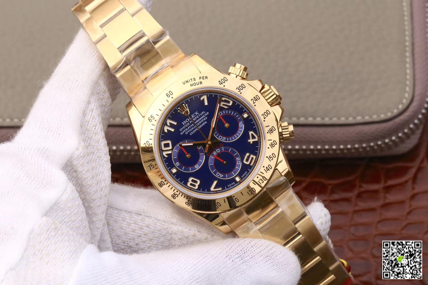 Rolex Daytona Cosmograph 116528 JH Factory Full Gold Blue Dial