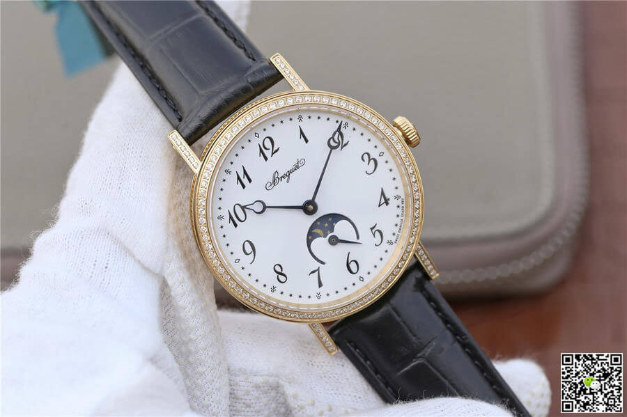 Breguet Classique Moonphase 9087BB/29/964 TW Factory Yellow Gold White Dial