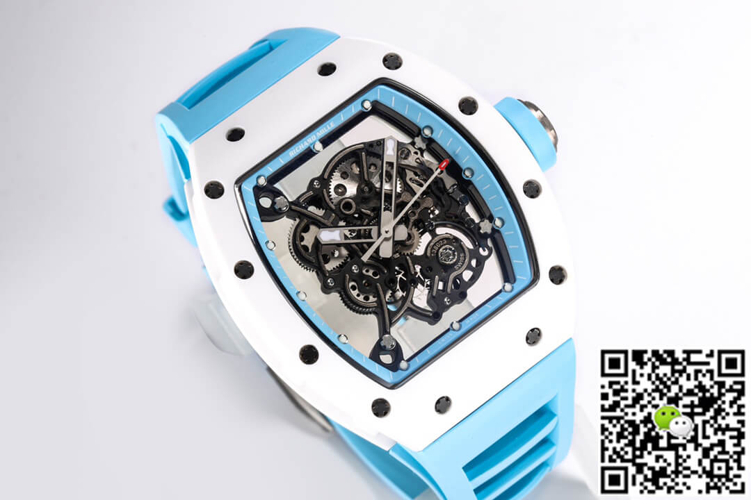 Richard Mille RM-055 BBR Factory Ceramic Case Blue Strap