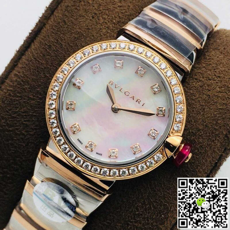Bvlgari LVCEA 102475 BV Factory Rose Gold Diamond Bezel