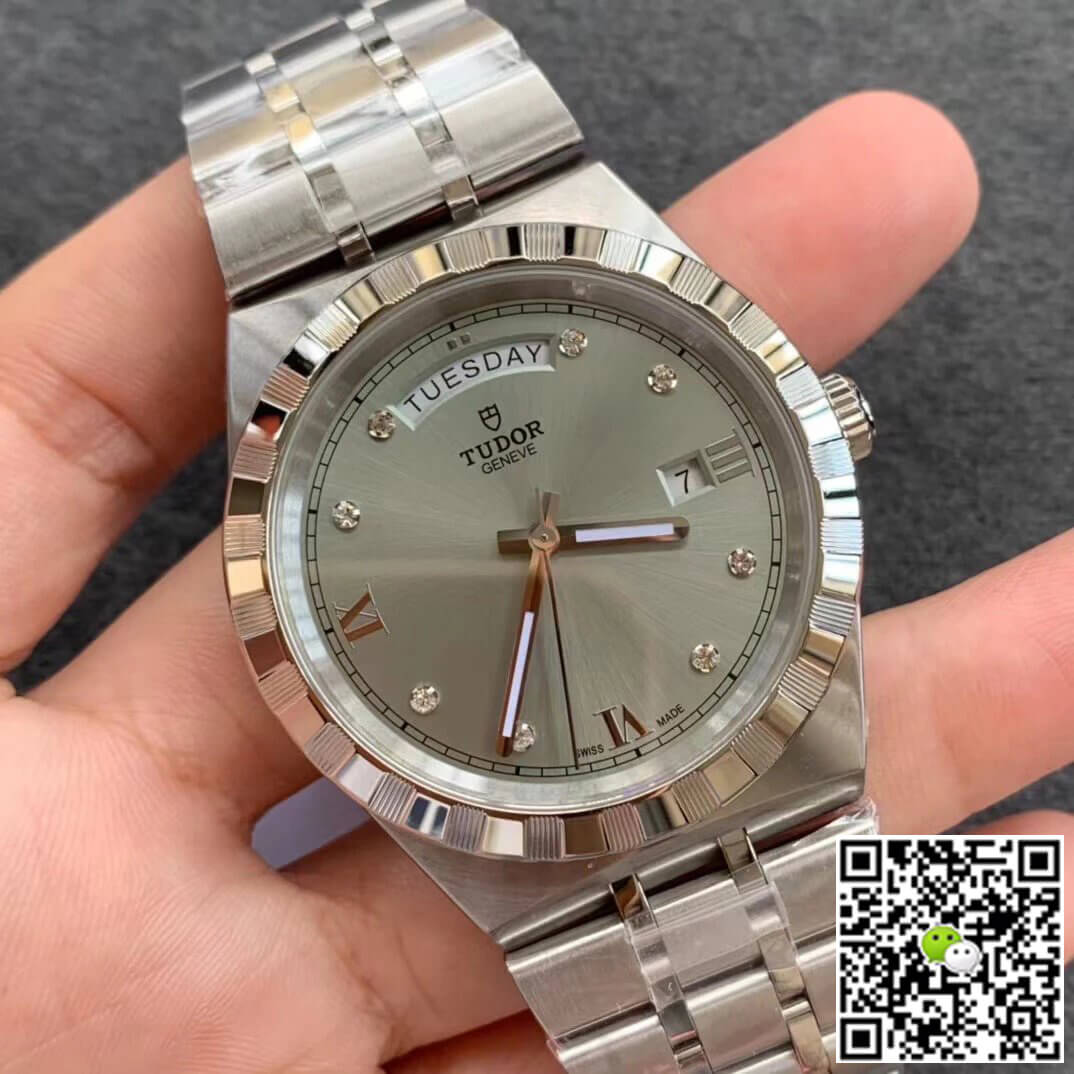 Tudor Royal M28600-0002 V7 Factory Silver Diamond Dial