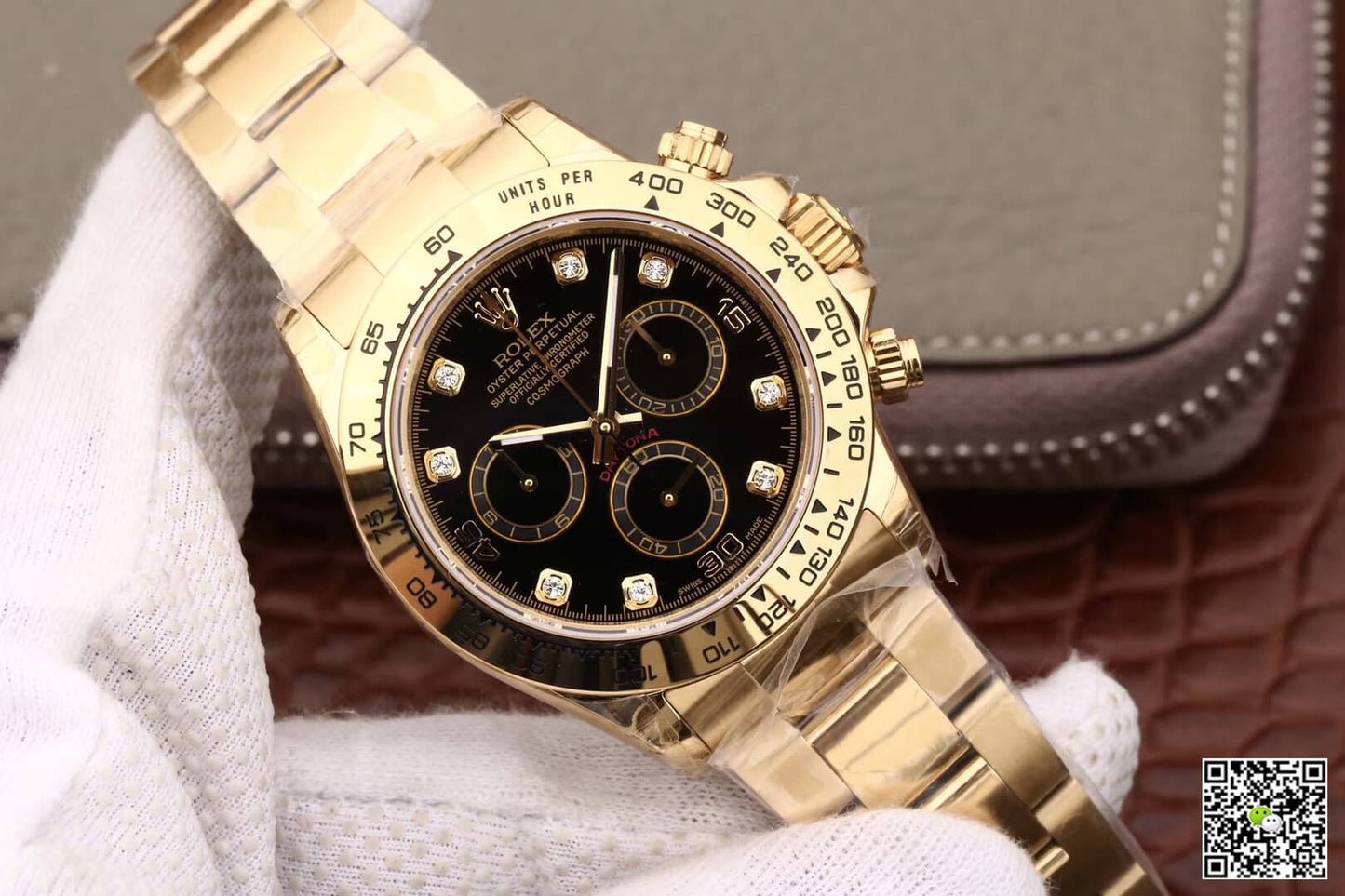 Rolex Daytona Cosmograph M116508-0008 JH Factory Diamonds Black Dial