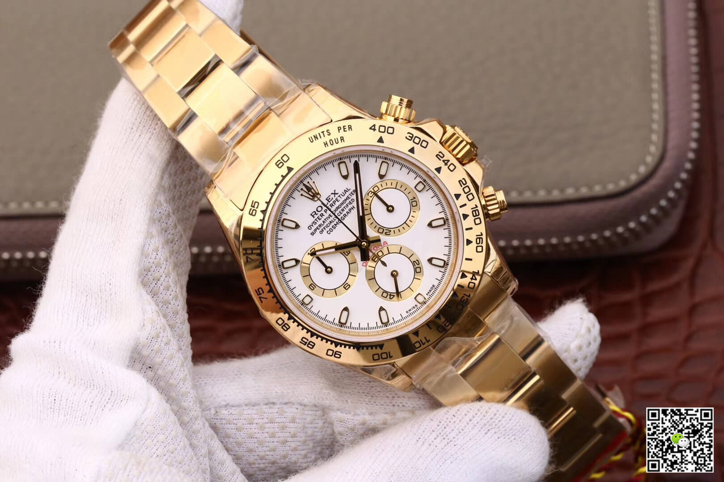 Rolex Daytona Cosmograph M116508-0001 JH Factory Yellow Gold White Dial
