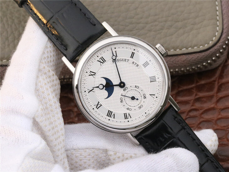 Breguet Classique Moonphase 4396 Stainless Steel White Dial