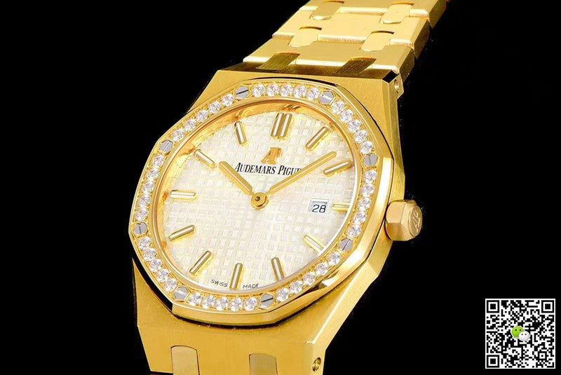 Audemars Piguet Royal Oak Quartz 67651BA.ZZ.1261BA.01 JF Factory Yellow Gold Diamond