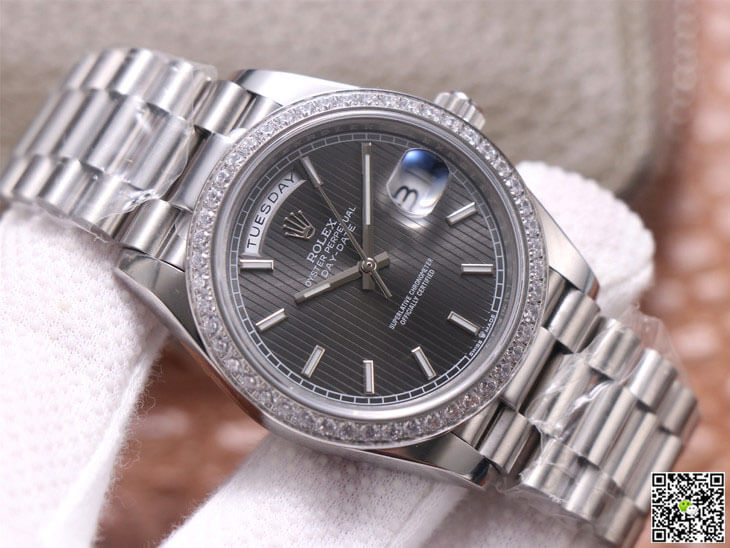 Rolex Day-Date M228349RBR-0008 EW Factory White Gold Grey Dial