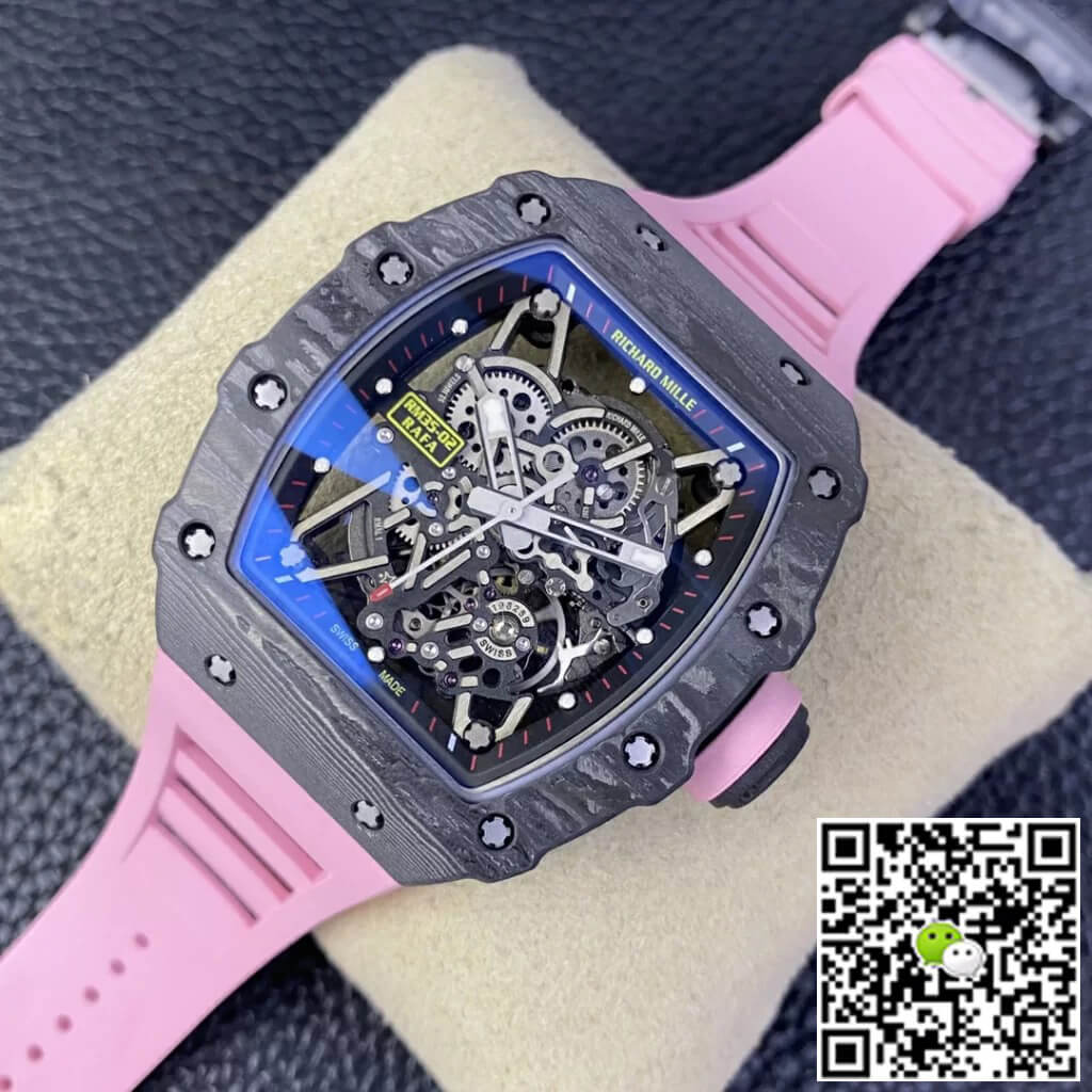 Richard Mille RM35-02 T+ Factory Carbon Fiber Case Pink Strap
