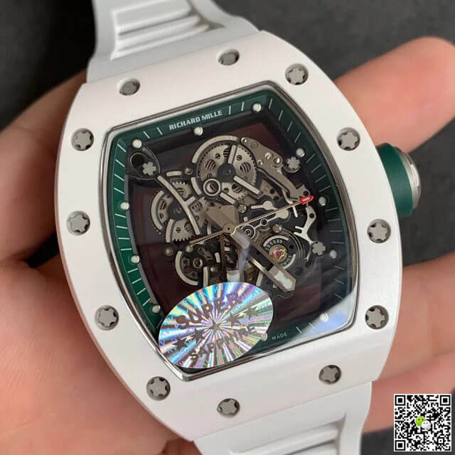 Richard Mille RM055 KV Factory White Ceramic Skeleton Dial
