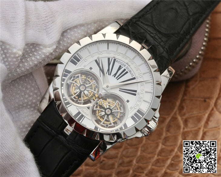 Roger Dubuis Excalibur RDDBEX0250 JB Factory Tourbillon White Dial