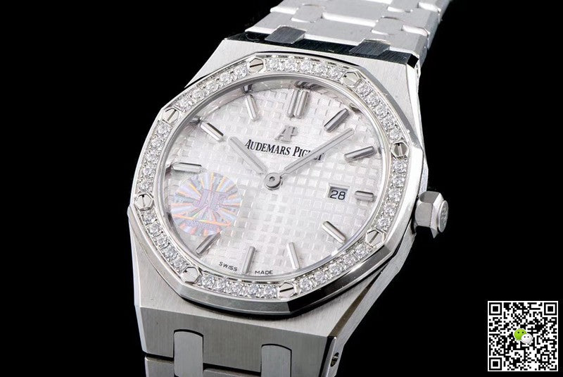 Audemars Piguet Royal Oak Quartz 67651ST.ZZ.1261ST.01 JF Factory White Dial