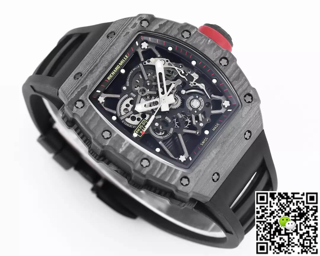 Richard Mille RM35-01 BBR Factory Black Rubber Strap