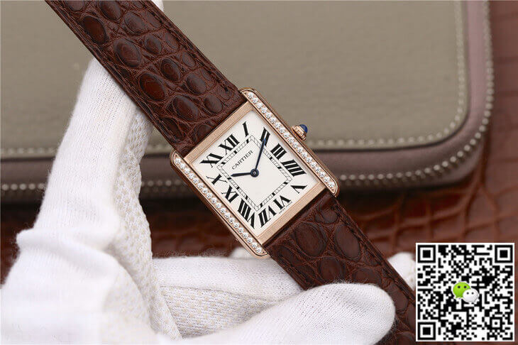 Cartier Tank WT200005 K11 Factory Rose Gold Diamonds
