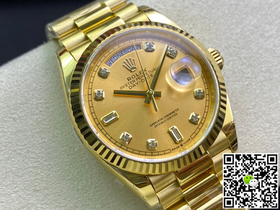 Rolex Day-Date M128238-0008 Yellow Gold EW Factory Champagne Dial