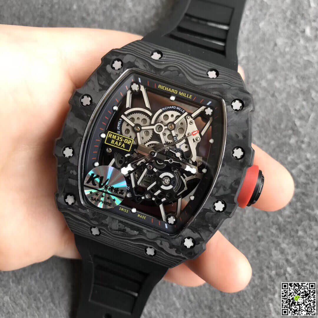 Richard Mille RM35-02 KV Factory V3 Carbon Fiber Black Strap