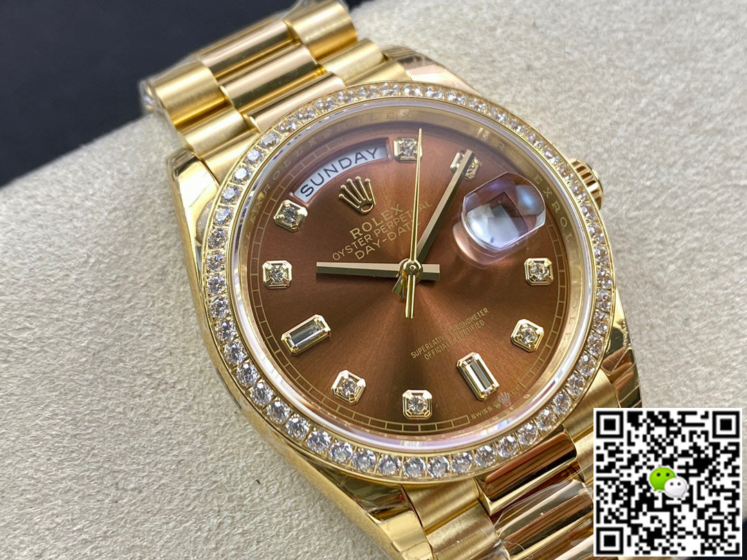 Rolex Day Date M128348RBR-0005 EW Factory Brown Dial