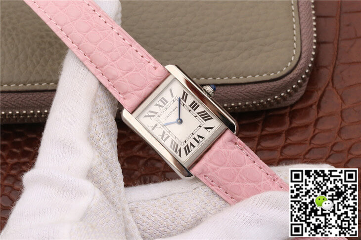 Cartier Tank Ladies Stainless Steel White Dial