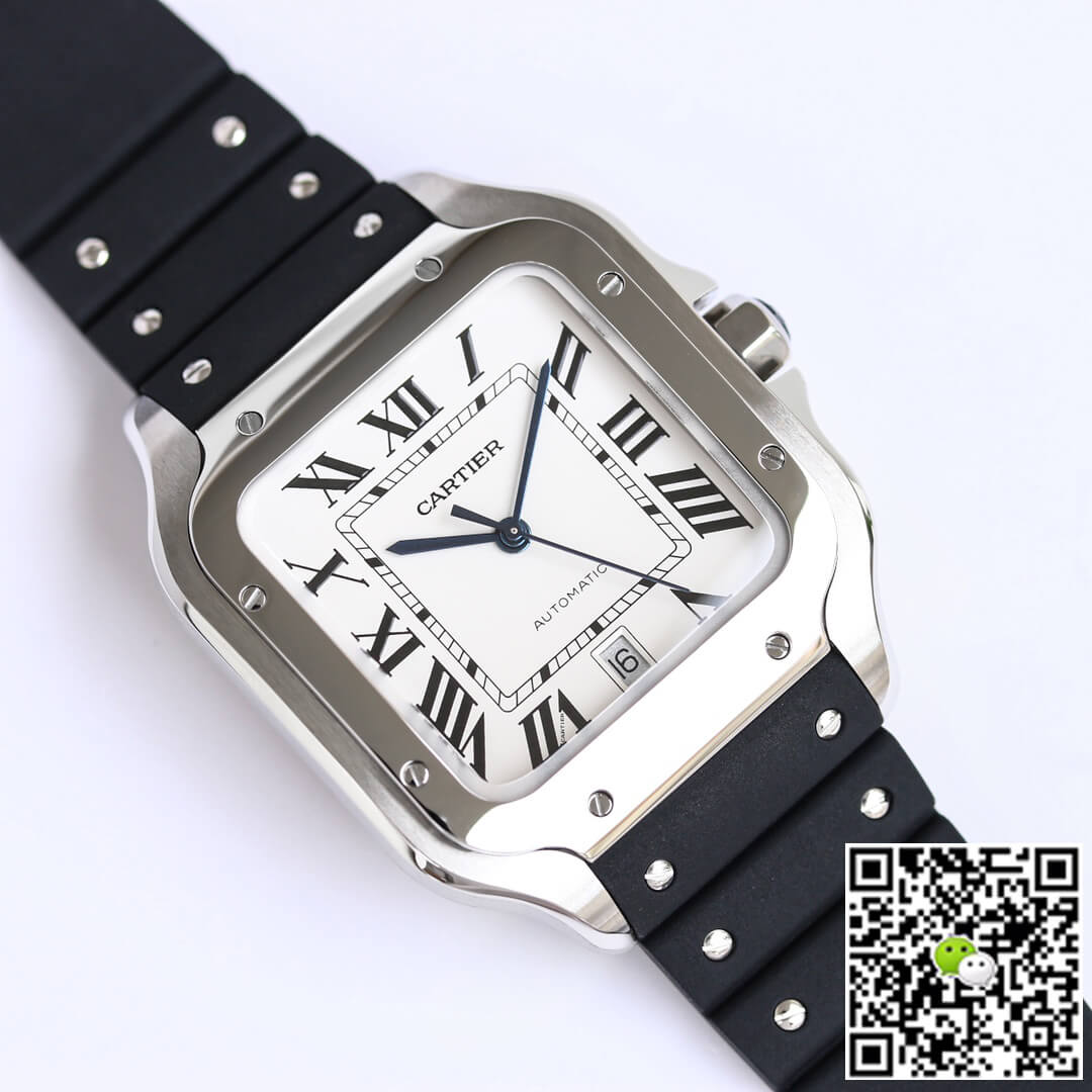 Cartier Santos WSSA0018 GF Factory V2 Rubber Strap White Dial