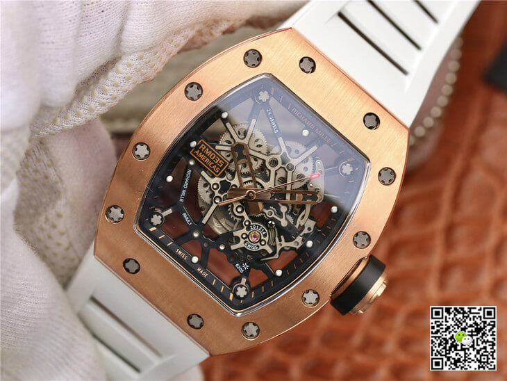 Richard Mille RM035 Americas KV Factory Rose Gold White Strap