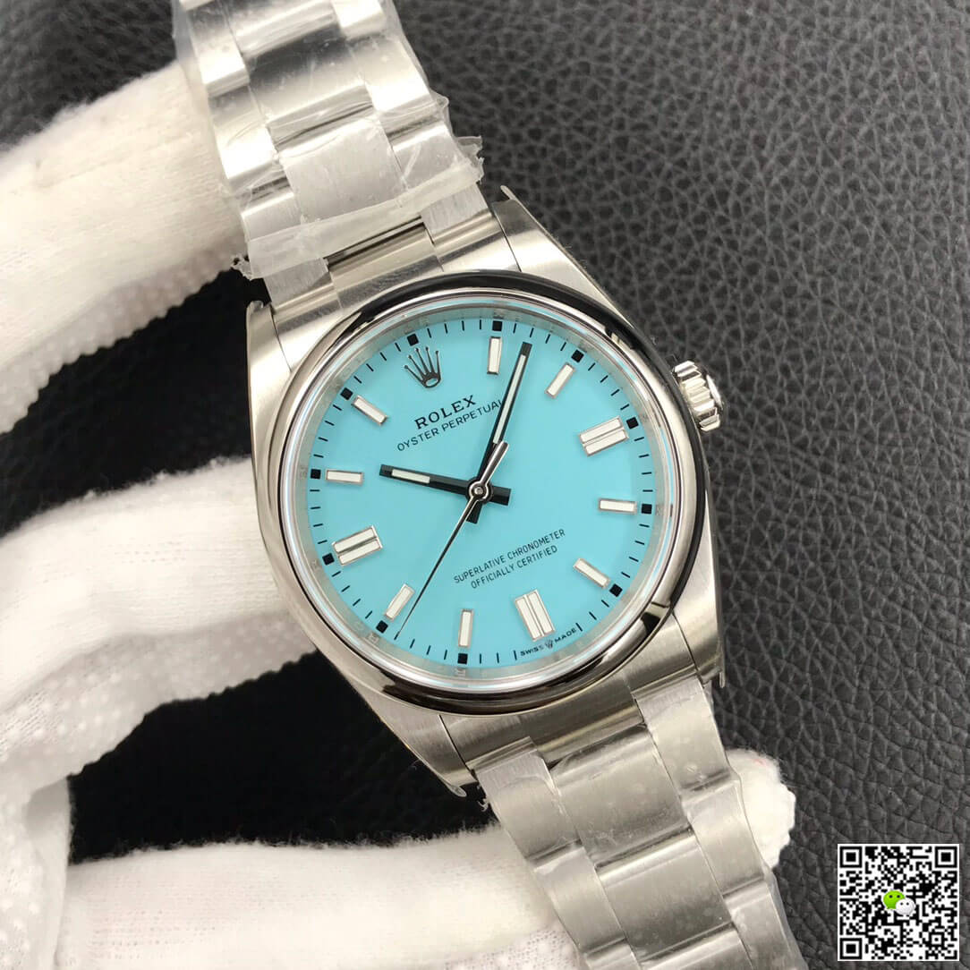 Rolex Oyster Perpetual M126000-0006 36MM EW Factory Turquoise Blue Dial