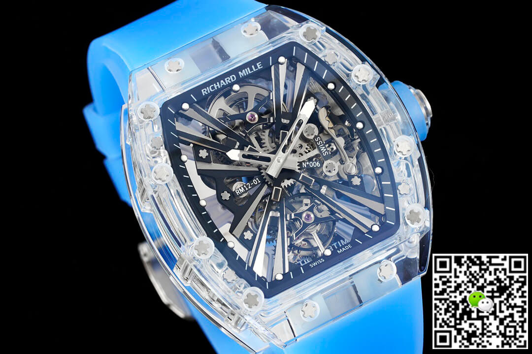 Richard Mille RM12-01 RM Factory Tourbillon Transparent Version Blue Strap