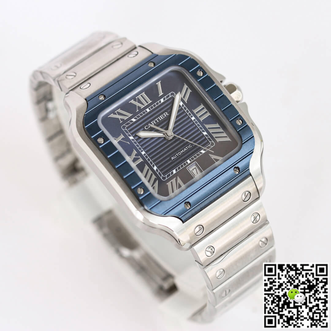 Santos De Cartier GF Factory Stainless Steel Blue Dial