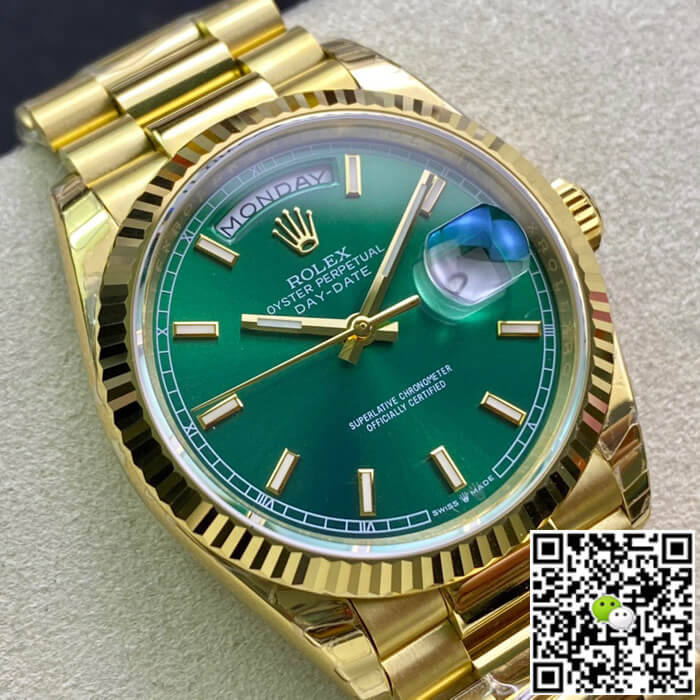 Rolex Day Date 118238 EW Factory Green Dial