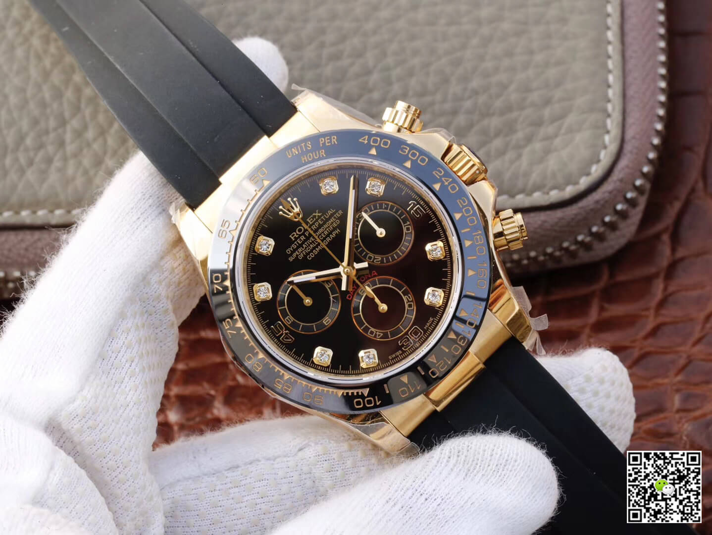 Rolex Daytona Cosmograph M116518ln-0046 JH Factory Diamond Black Dial
