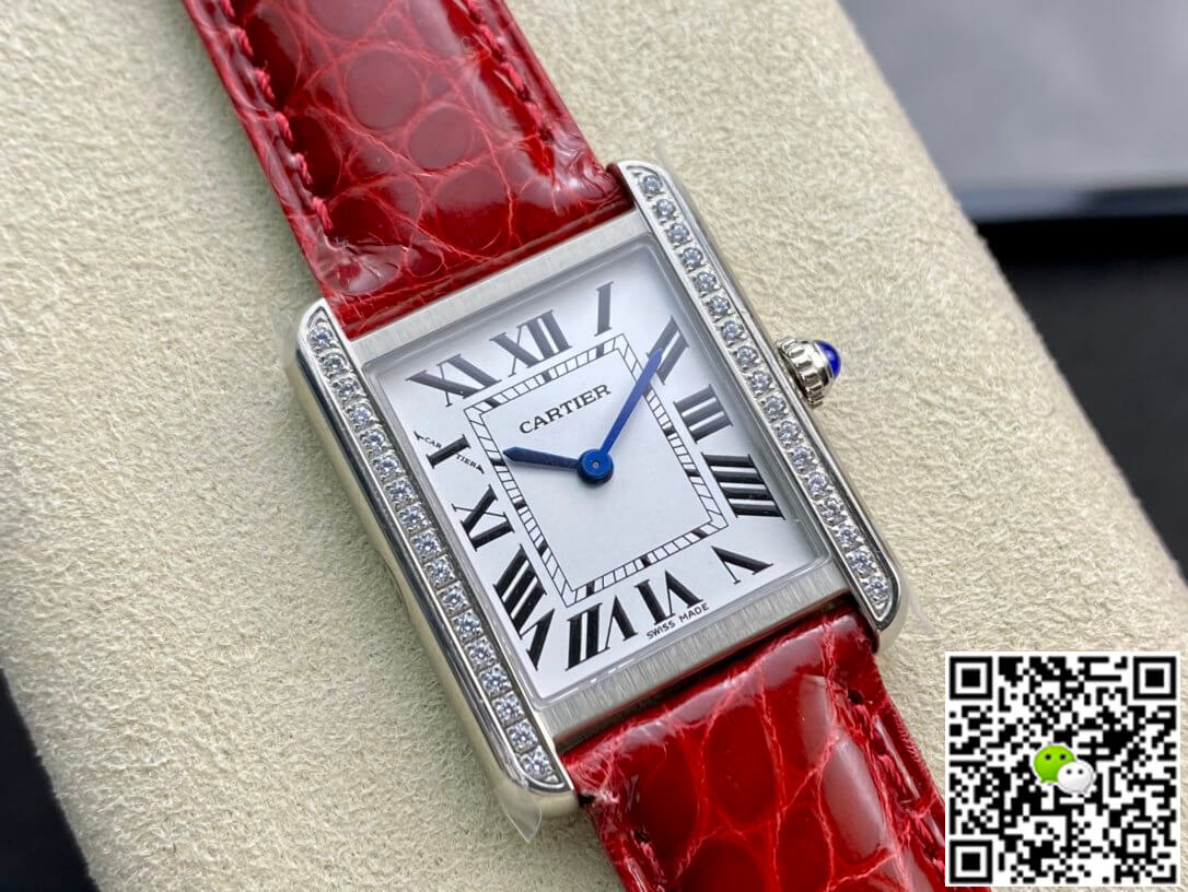 Cartier Tank 27MM K11 Factory V2 Red Strap