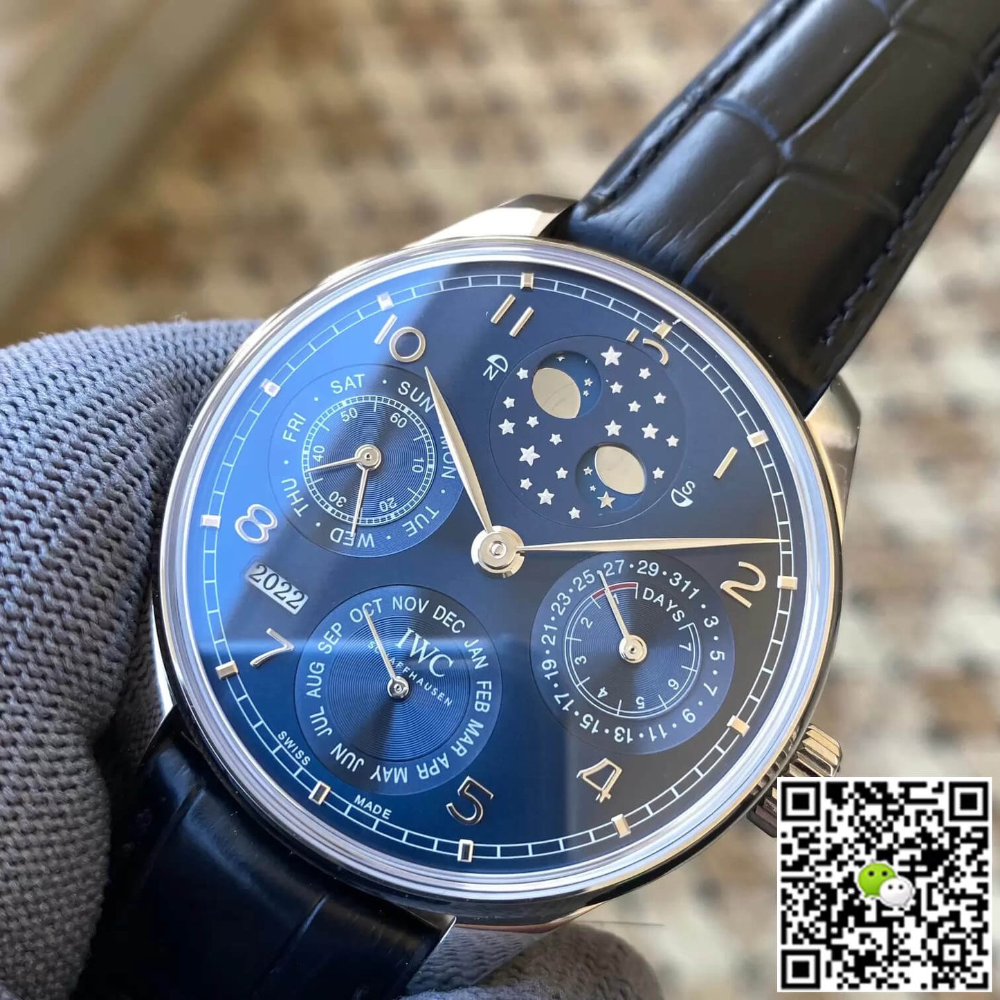 IWC Portuguese Perpetual Calendar IW503401 APS Factory Blue Dial