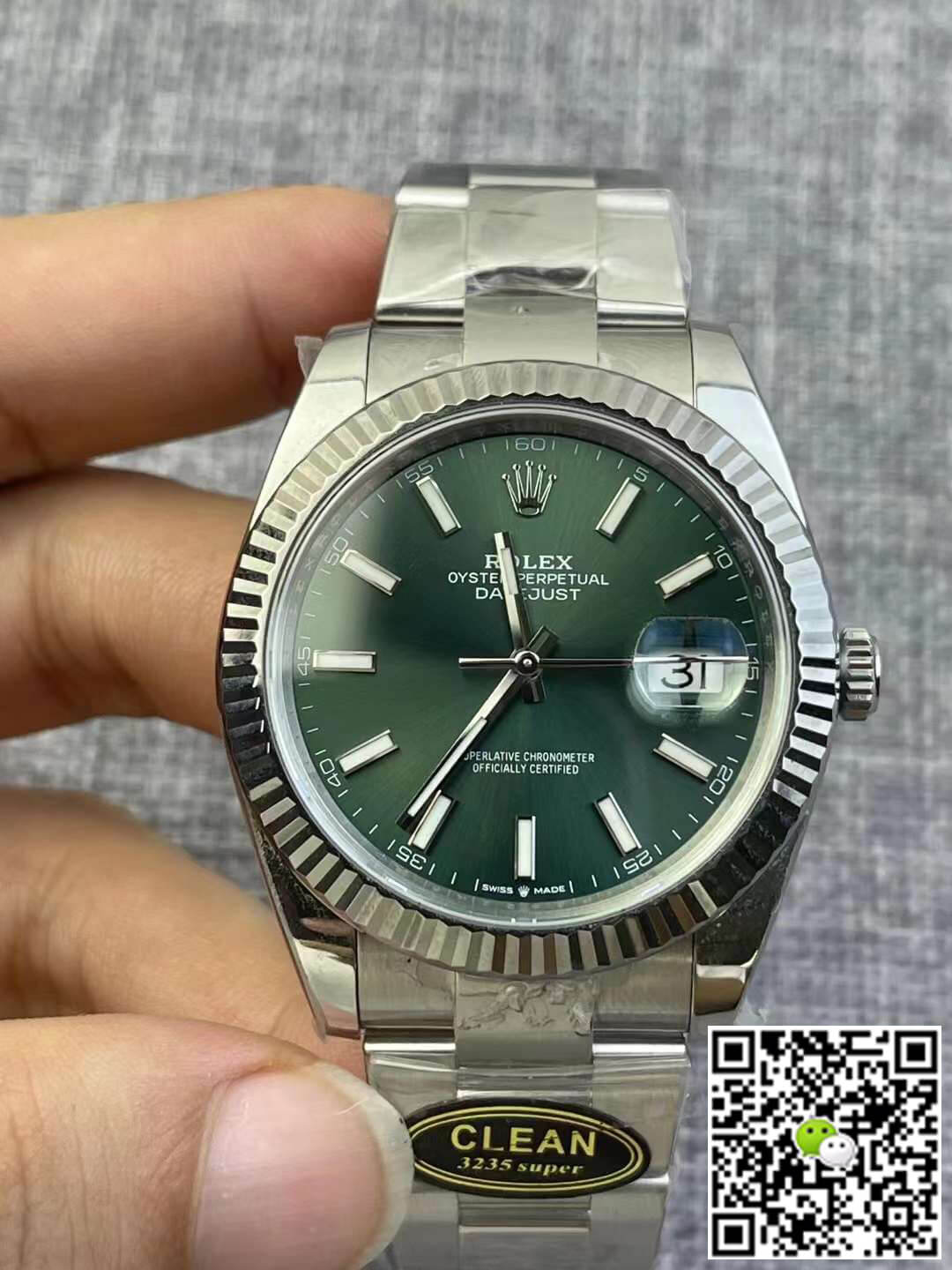 Rolex Datejust M126334-0028 Clean Factory Green Dial