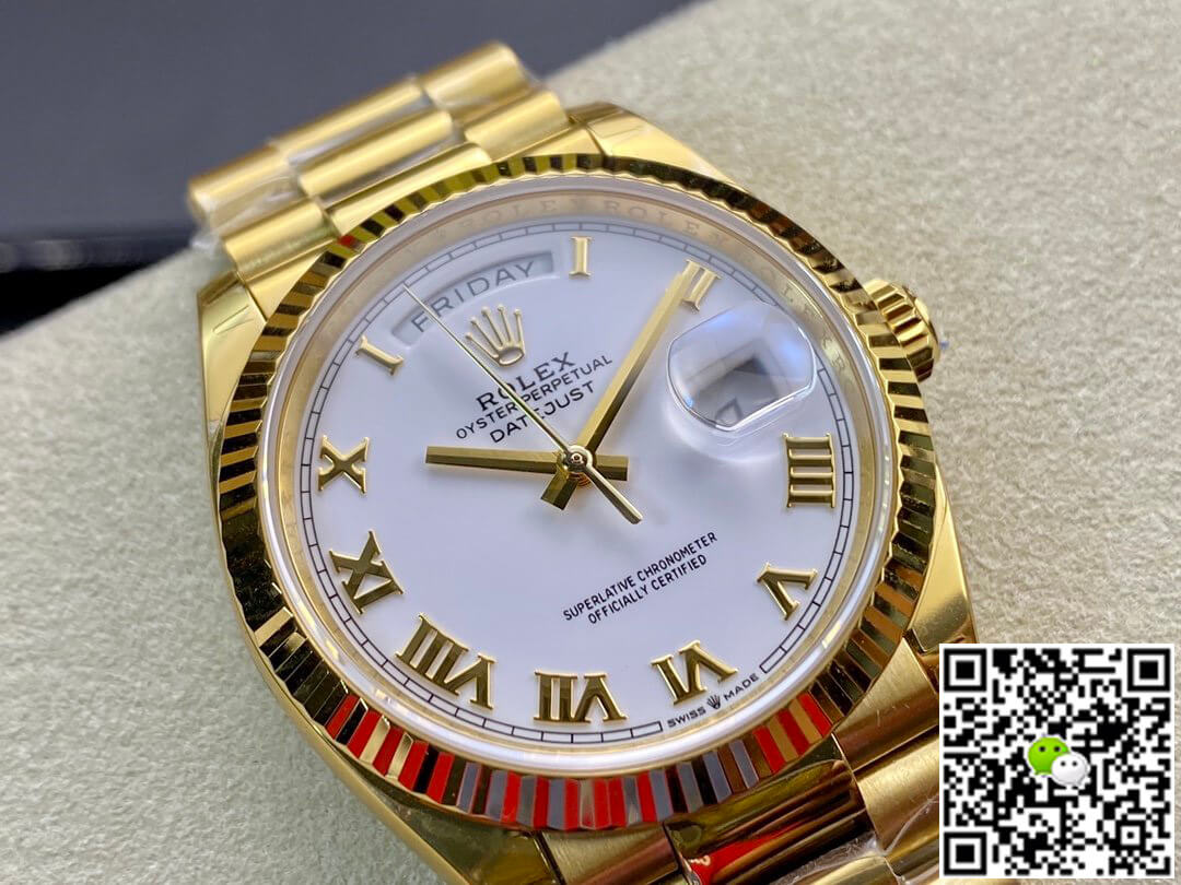 Rolex Day-Date M128238 EW Factory White Dial Roman Time Scale