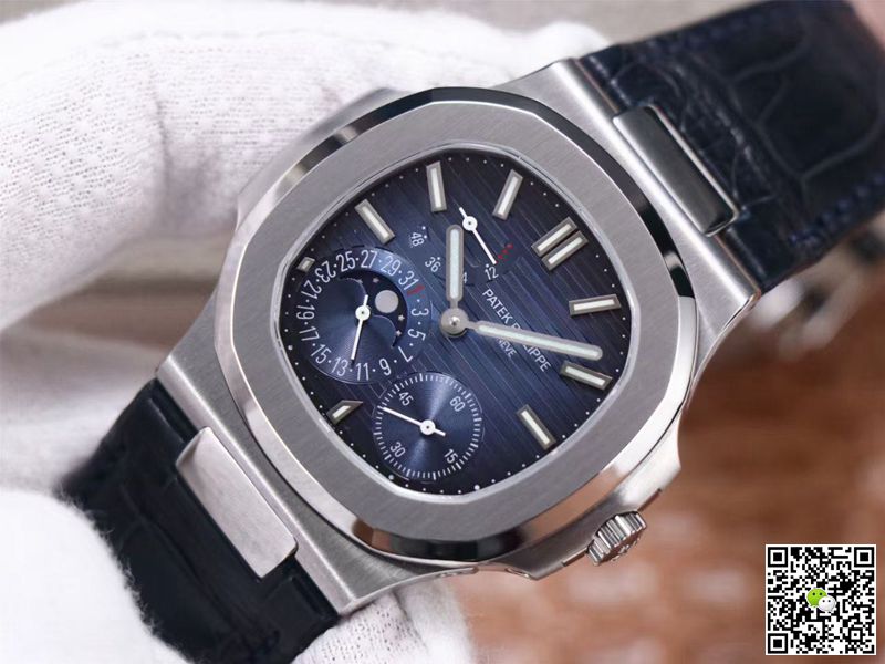 Patek Philippe Nautilus 5712/1A-001 PF Factory Blue Dial Leather Strap