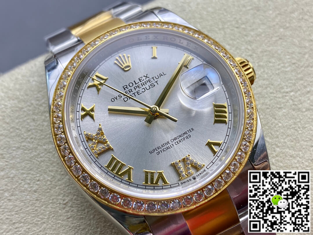 Rolex Datejust M126283RBR-0018 EW Factory Diamond-set Bezel